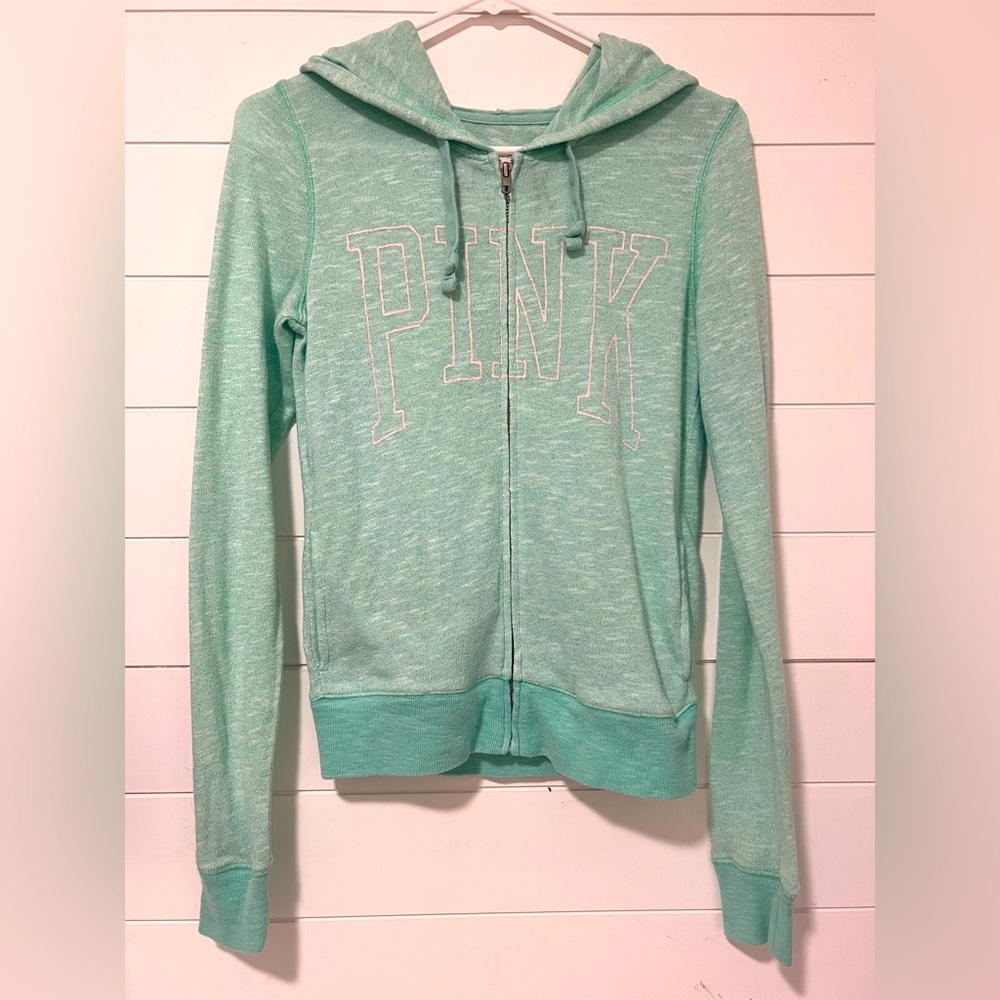 PINK Zip Up Hoodie XS